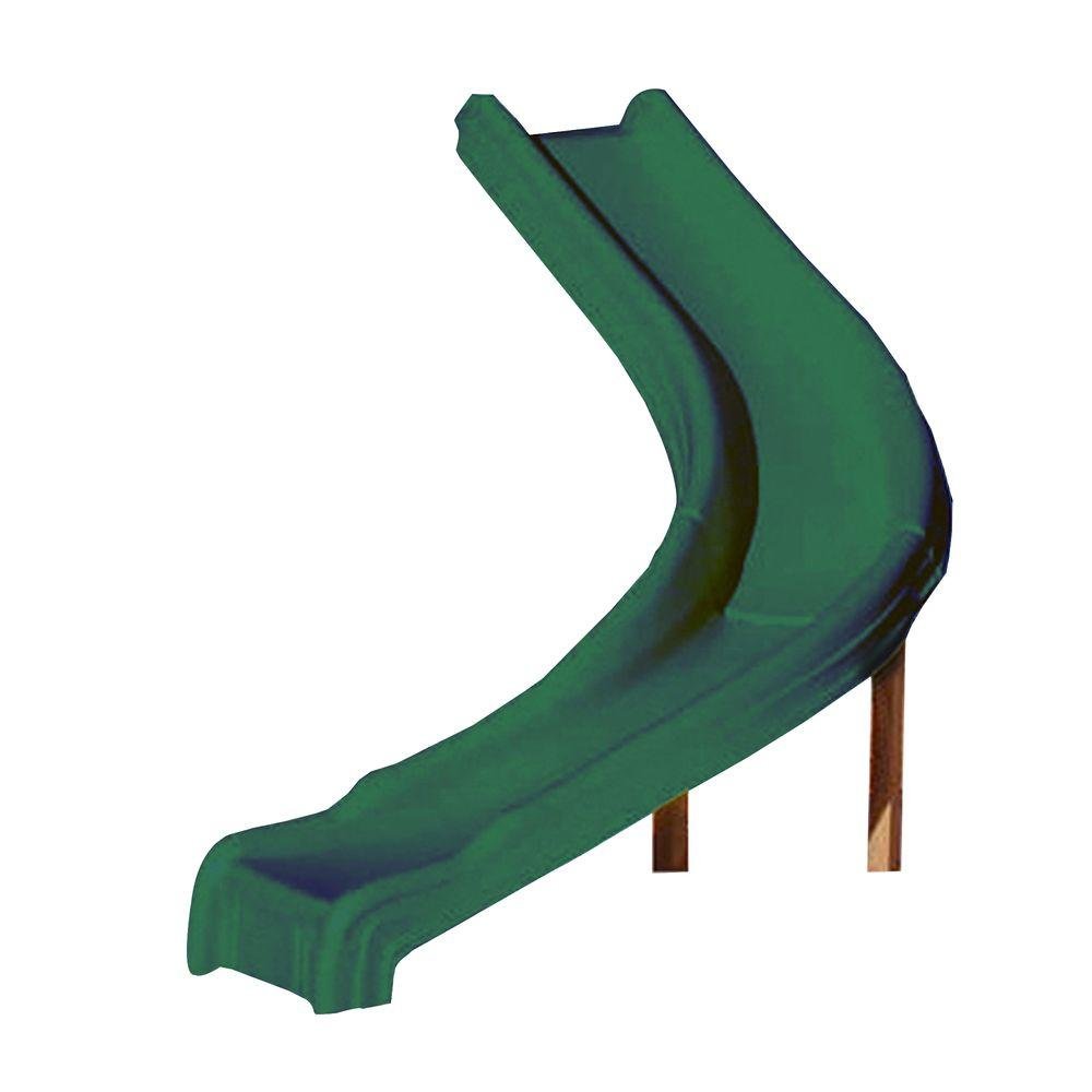 Side Winder Curved Plastic Swing Set Slide for 4'