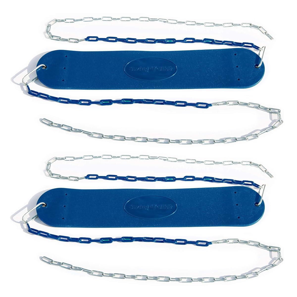 2 Pack of Blue Swing Seats with Ring/Trapeze Combo