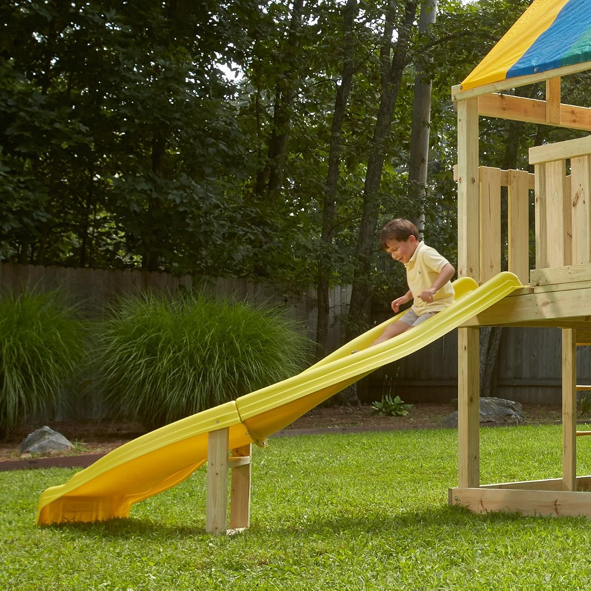 Side Winder Curved Plastic Slide for 4' Decks with