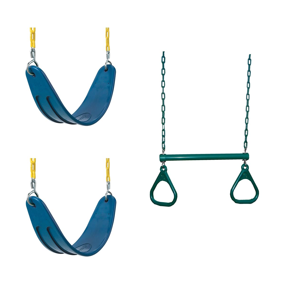 Two Extreme Duty Blue Swing Seats with a Heavy