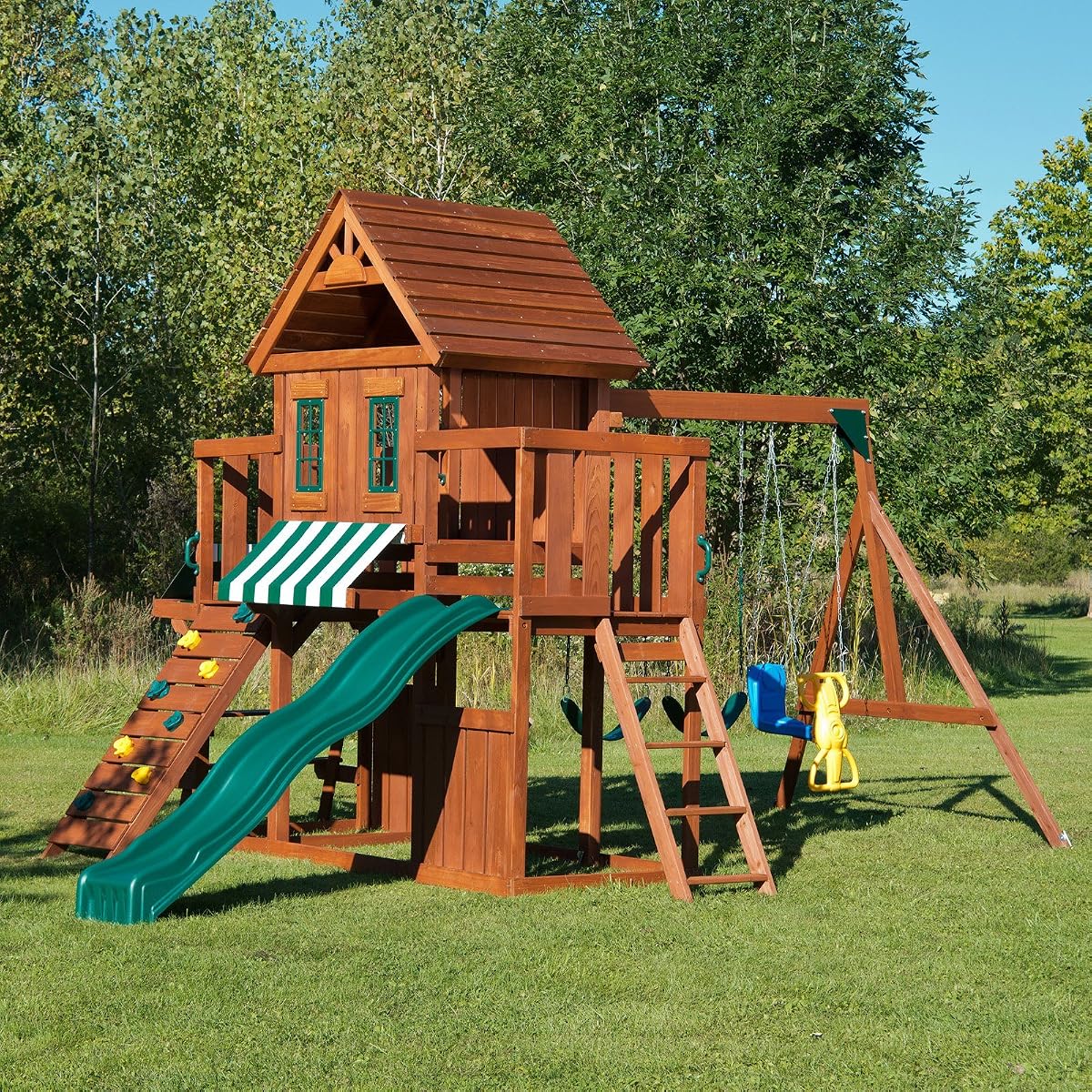 Winchester Wood Complete Play Set with Two Swings
